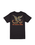 The Brave Ones black patriotic tee with a powerful American strength design