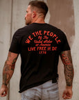 The Brave Ones black patriotic tee with We The People Constitution-inspired graphic